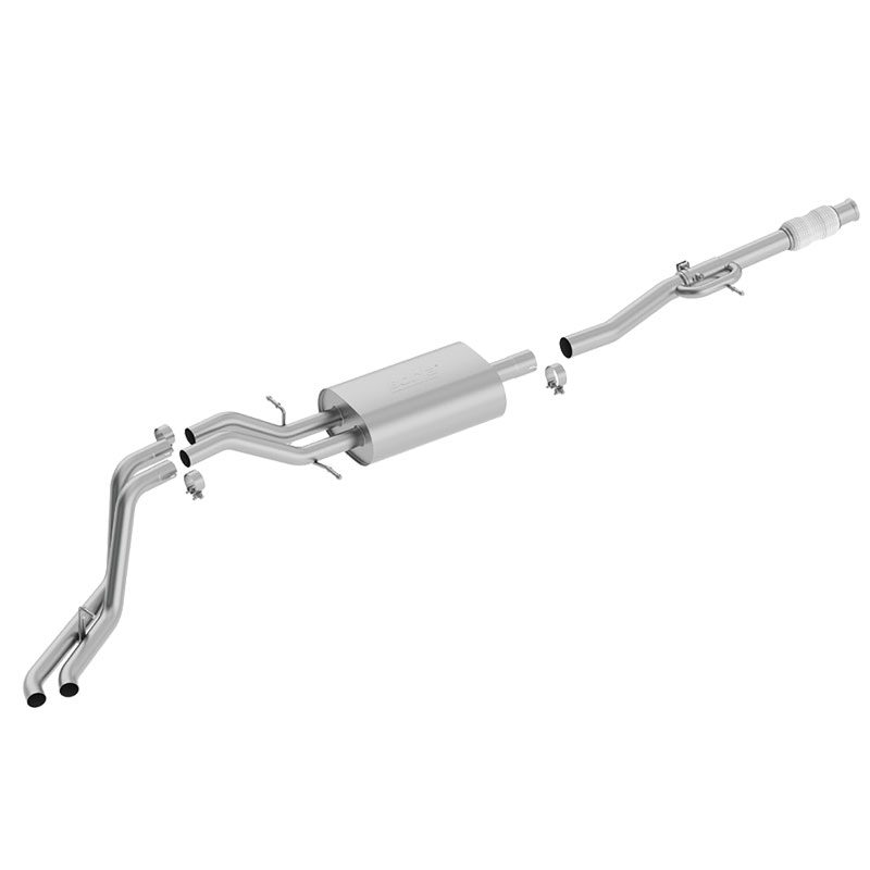2014 Sierra 1500 5 3L Dual Side Exit Cat-Back Exhaust System CREW DBL