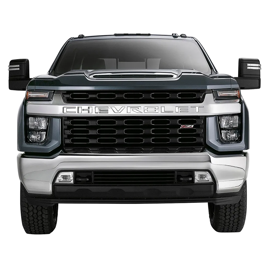 2022 Silverado 3500 | Chevrolet Front Grille Lettering | Polished Stainless Steel | 3-D Stamped