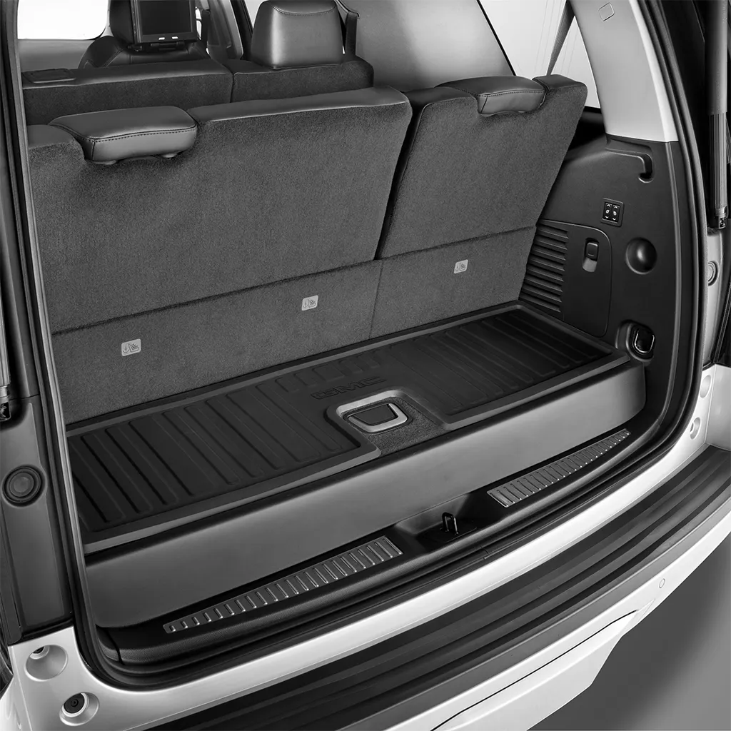 2017 Yukon | Cargo Area Floor Mat | Jet Black | Premium All-Weather | GMC Logo | Rear