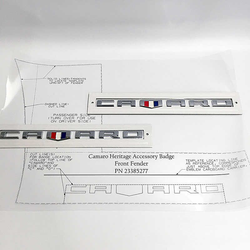 2016-2019 Chevy Camaro Heritage Emblems in Chrome Genuine GM Accessory 23273557