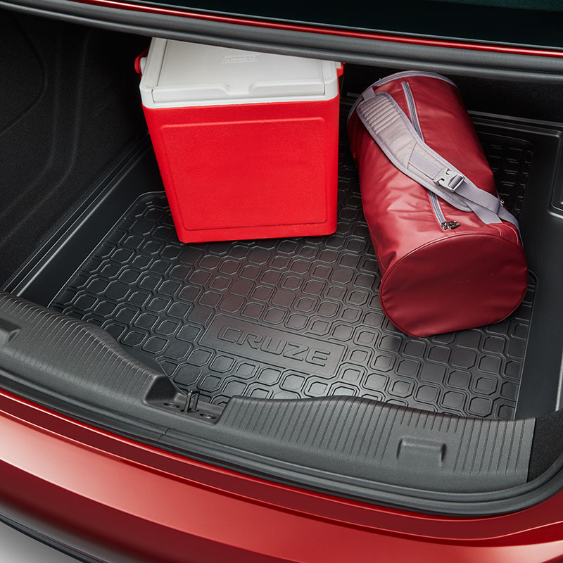 2019 Cruze Cargo Tray | Black | Molded | Cruze Script Logo | For Models Without KTI