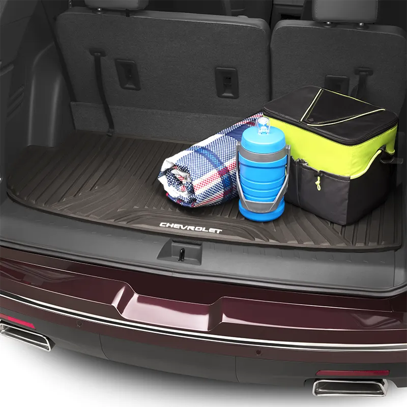 2019 Traverse | Cargo Area Floor Mat | Dark Atmosphere | Premium All Weather | Chevrolet Script Logo
