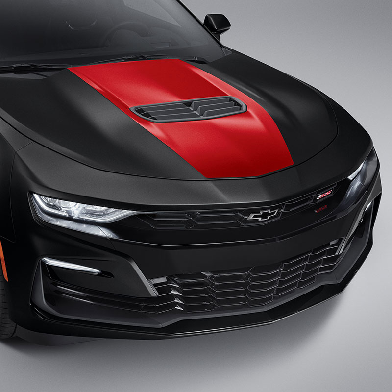 2023 Camaro Hood Decal Package, Center Stinger Stripe, Red Hot, SS  Convertible Models | 84356680