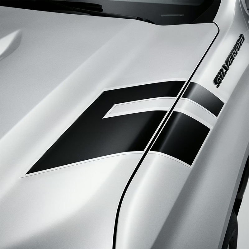 2025 Silverado 1500 | Decal Package | Fender Hash Mark | Black with Silver Outline