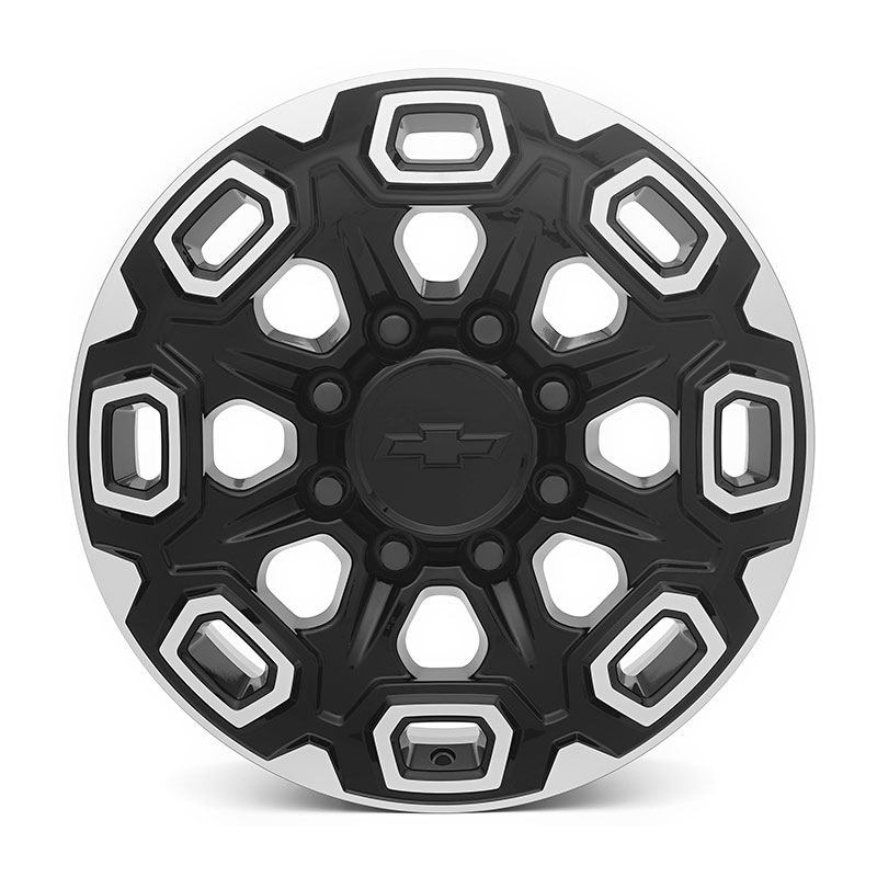 2023 Silverado 3500 | 20 inch Wheel | Black | Machined | Multi-Spoke |  8-Lug | 20 x 8.5 | SKX