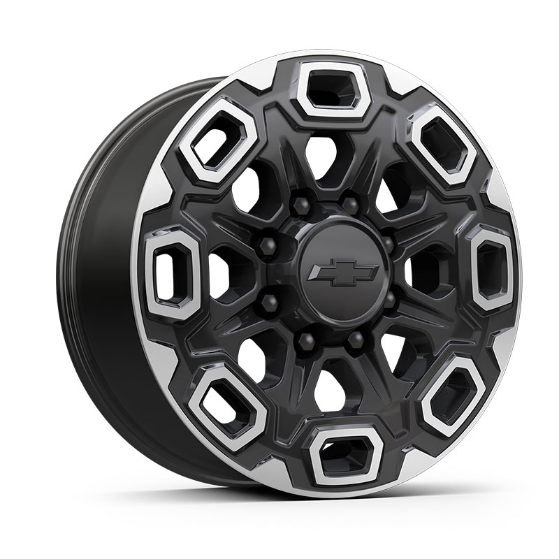 2023 Silverado 3500 | 20 inch Wheel | Black | Machined | Multi-Spoke |  8-Lug | 20 x 8.5 | SKX