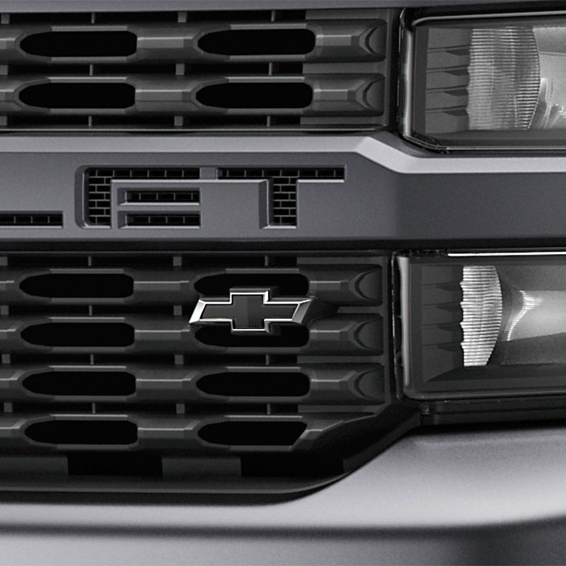 2022 Silverado 3500 | Bowtie Emblems | Black | Front Grille | Multi-Flex Tailgate | Pair