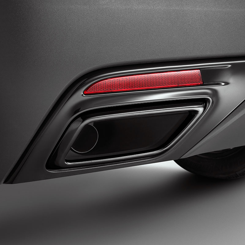 2023 XT5 | Exhaust Trim Bezels | Gloss Black | Rear Bumper | Set of Two
