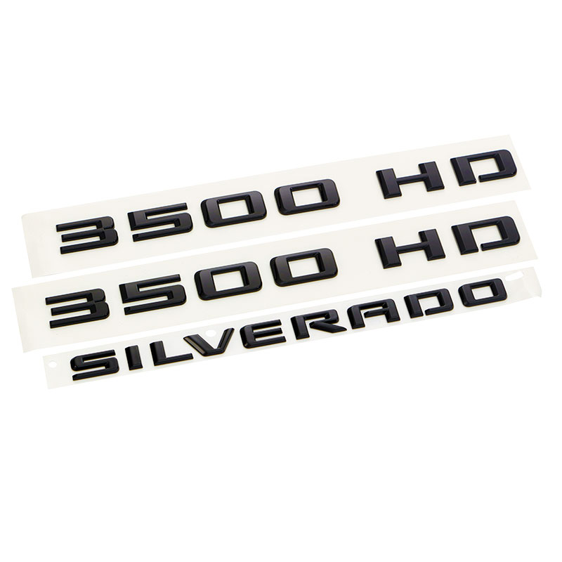  Yoaoo 1x OEM Black 3500Hd 3500 Hd Nameplates Emblem Alloy Badge  Glossy for Gm Silverado Sierra : Automotive