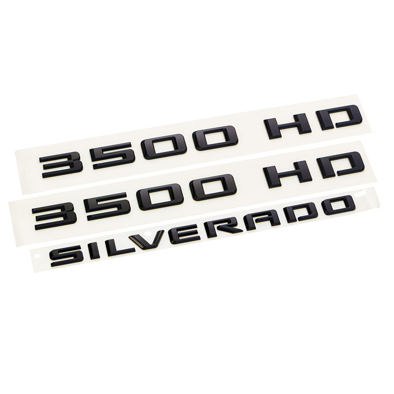 2025 Silverado 3500 | Black Emblems | Silverado | 3500 HD | Bodyside | Tailgate | Set of 3