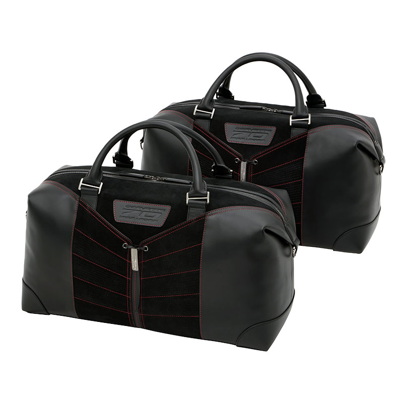 2023 C8 Corvette Stingray Premium Luggage | Jet Black Leather | 70th Anniversary Logo | Set of Two