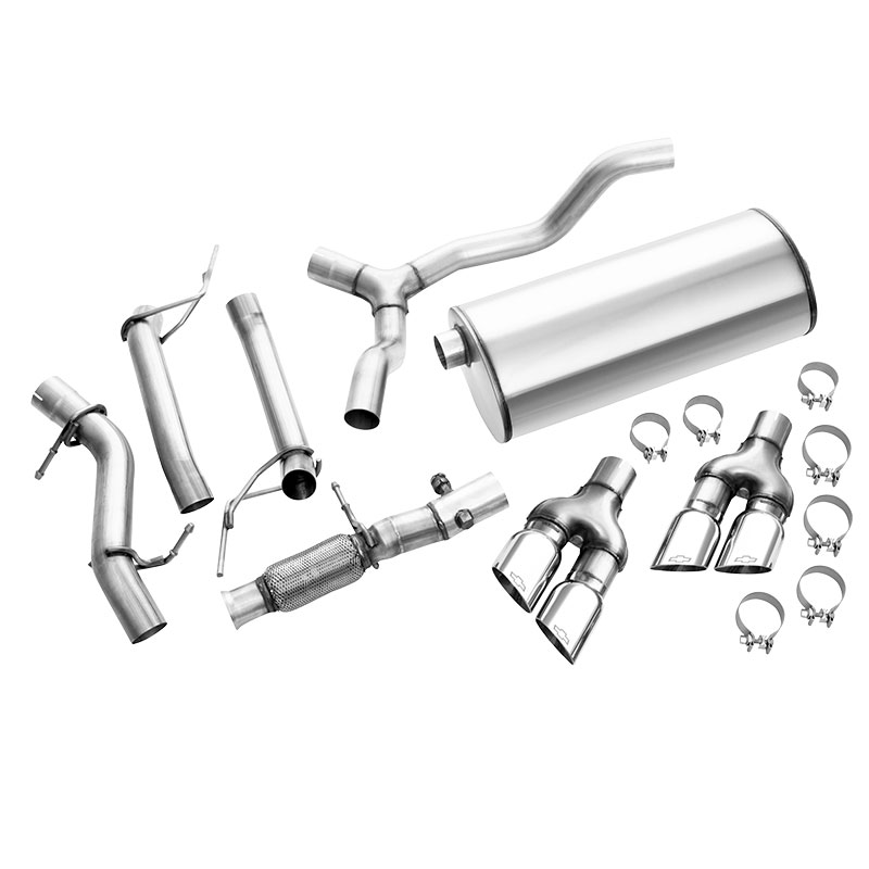 2025 Suburban | Performance Cat-back Exhaust | 6.2L | Dual Rear | Quad Tips | Bowtie Logo