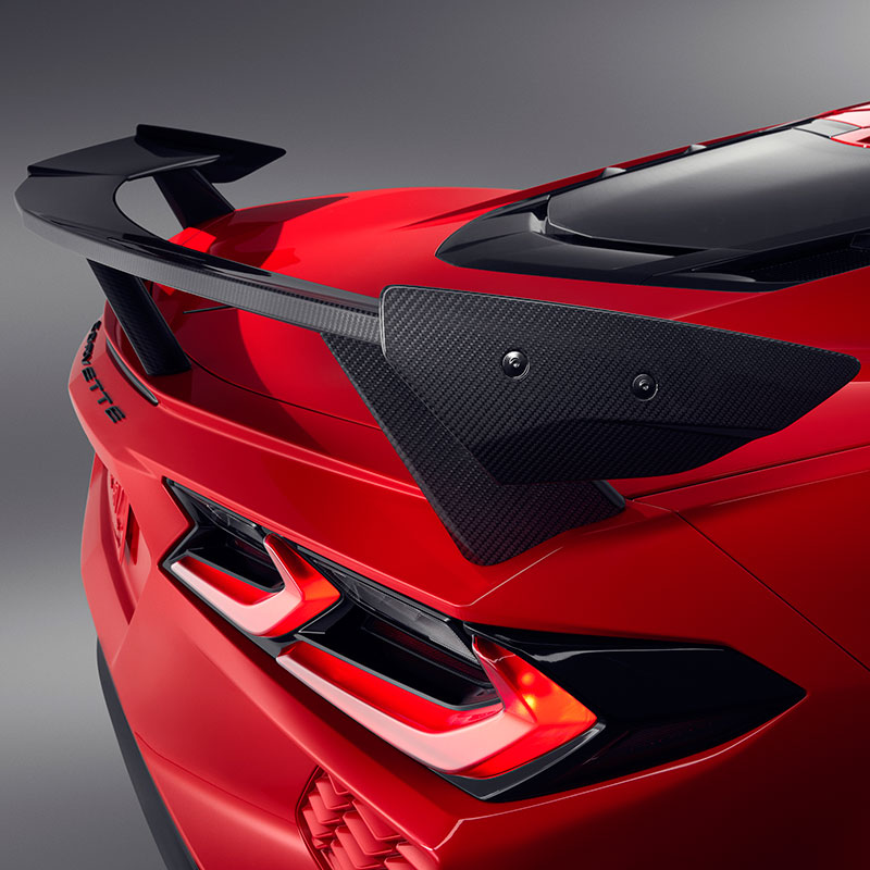 2021 C8 Corvette Stingray Rear Spoiler | High Wing | Visible Carbon Fiber