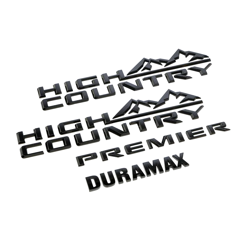 2025 Suburban | Nameplate Emblems | Black | High Country | Duramax | Premier | Set of 4