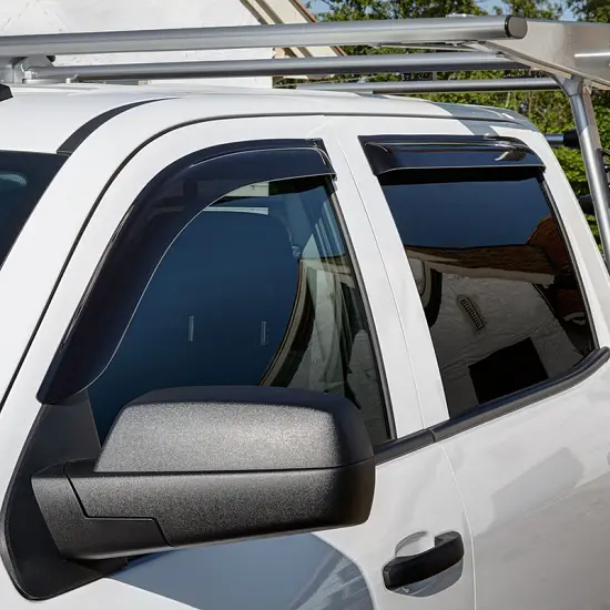2017 Silverado 2500 Crew Cab | Window Vent Visors | Smoke Black | Exterior Mount | Set of 4