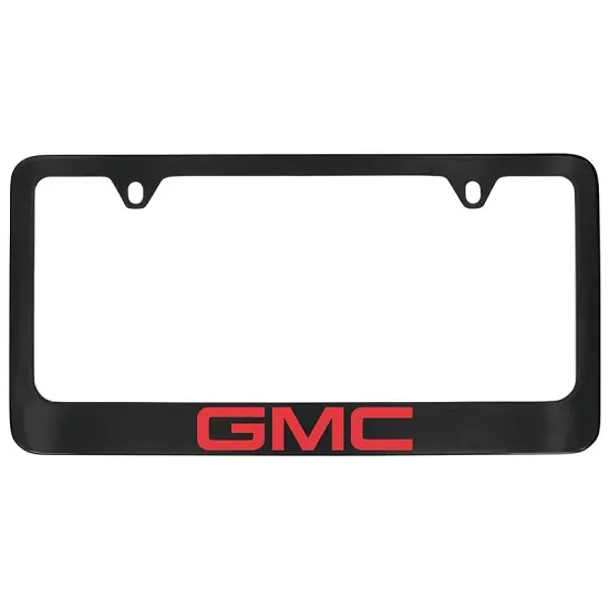 2017 Acadia Limited | License Plate Frame | Black | Red GMC Logo
