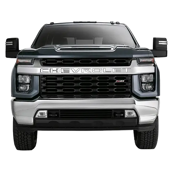2022 Silverado 2500 | Chevrolet Front Grille Lettering | Polished Stainless Steel | 3-D Stamped