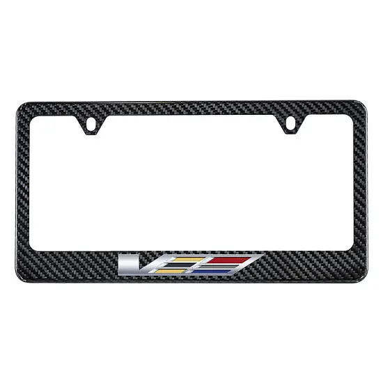 2021 CT5 | License Plate Frame | Visible Carbon Fiber | V-Series Logo