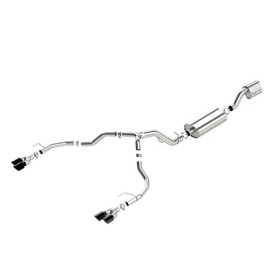 2025 Suburban | Performance Cat-back Exhaust | 6.2L | Dual Rear | Quad Black Chrome Tips