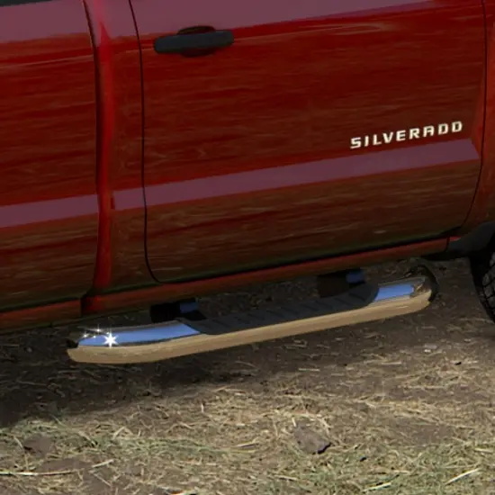 2017 Silverado 2500 Double Cab Assist Steps | 4 inch Round | Chrome | Diesel