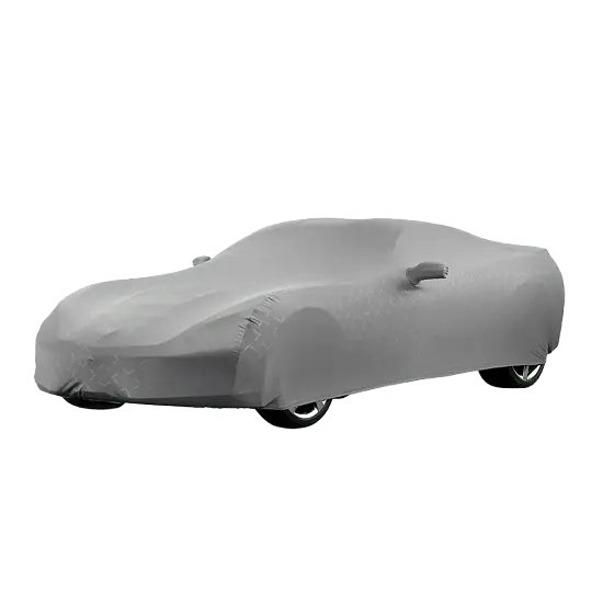 2017 Corvette Stingray | Car Cover | Indoor | Embossed Crossed-Flag Logos | Gray | Premium Cover