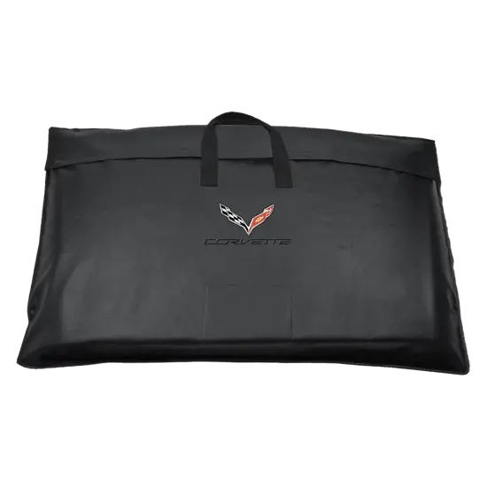 2019 Corvette Stingray | Removable Roof Panel Storage Bag | Black | Crossed Flags Logo