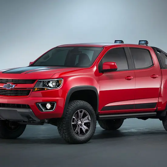2018 Colorado Hood | Doors and Tailgate Stripe Package | Crew Cab | Low Gloss Black