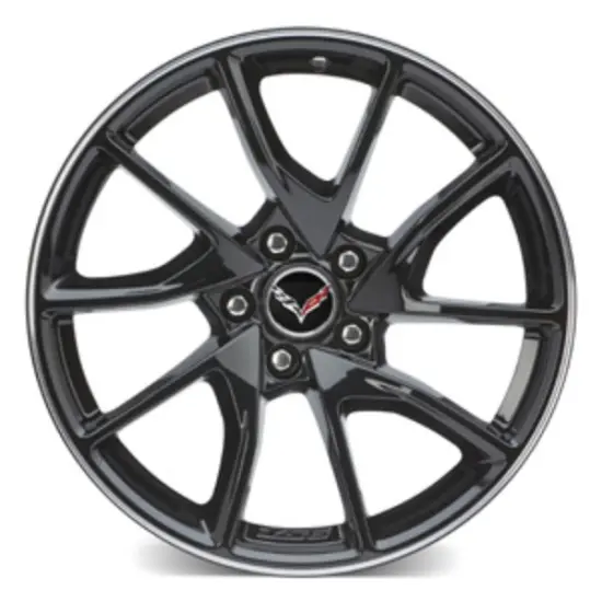 2019 Corvette Stingray 19-in Front Wheel | Black Painted | 6Z9