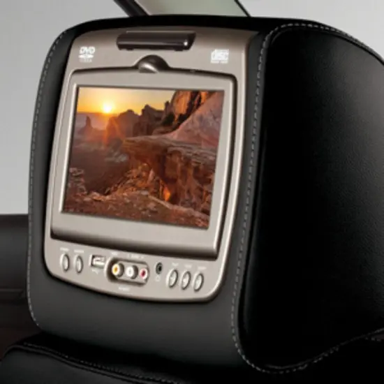 2019 Silverado 2500 Dual DVD Headrest System | Cocoa Vinyl w Dune Stitching