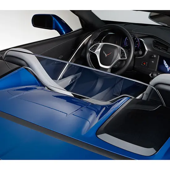 2019 Corvette Stingray Windscreen Air Deflector | Convertible Models | Corvette Cross Flag Logo