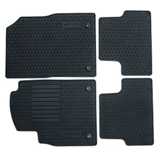 2017 Cascada Front and Rear All Weather Floor Mats | Jet Black | Cascada Logo