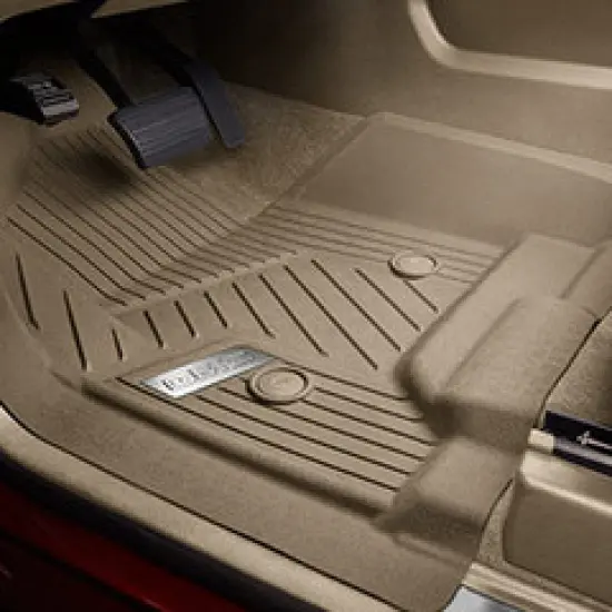 2018 Yukon XL | Floor Liners | Dune | Front Row | Center Console | Premium All-Weather | Chrome Logo | Set of 2