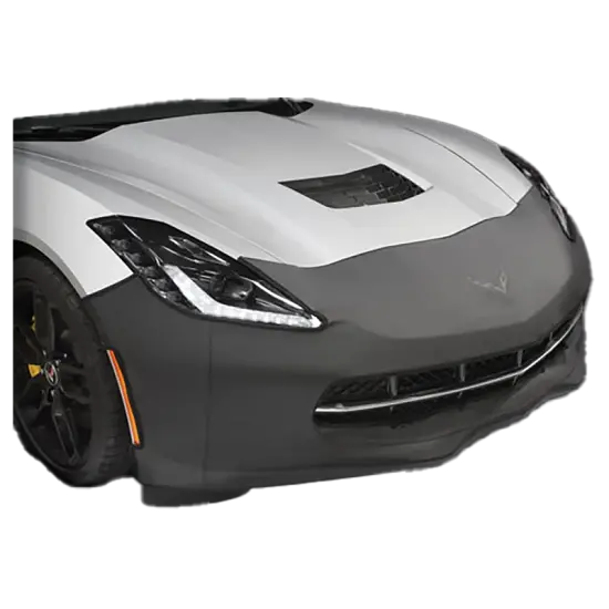 2019 Corvette Stingray | Front End Cover Bra | Crossed-Flag Logo | Black
