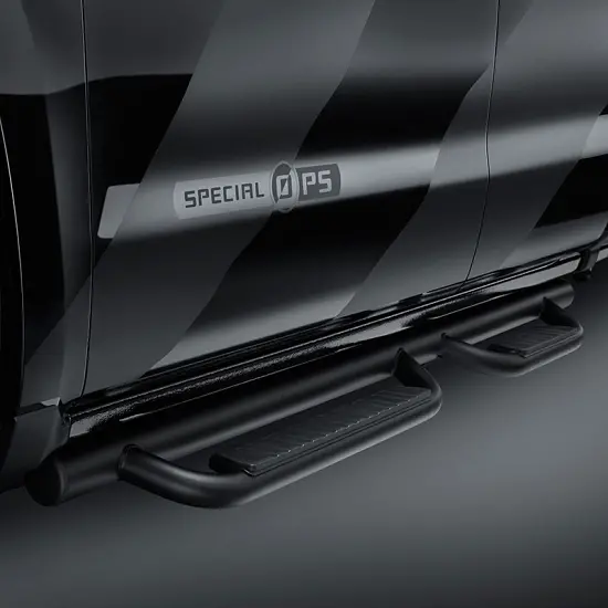 2017 Silverado 2500 Double Cab Assist Steps | Off-Road Edition | 3-inch Round | Black | Gas Engine