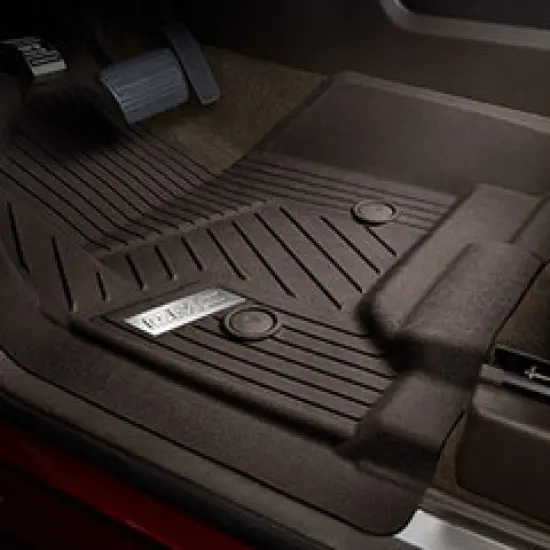 2018 Yukon XL Floor Liners | Cocoa | Front Row | Console | Chrome