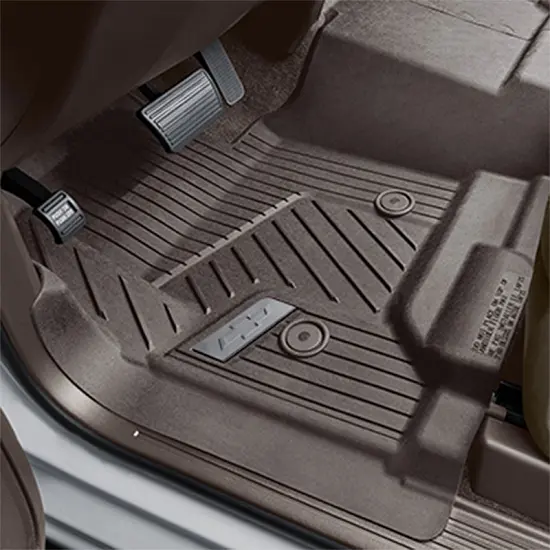 2019 Tahoe Floor Liners | Cocoa | Front Row | No Center Console | Bowtie Logo