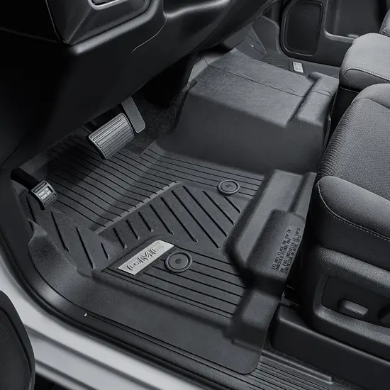 2016 Yukon Floor Liners | Black | Front Row | No Center Console | GMC Logo