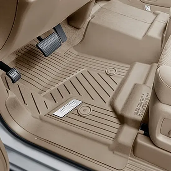 2019 Silverado 2500 Floor Liners | Dune | Front Row | Crew | Double Cab | No Console | Chrome Bowtie