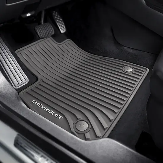 2024 Malibu | Floor Mats | Dark Atmosphere | Front and Rear Rows | Chevrolet Logo | All-Weather