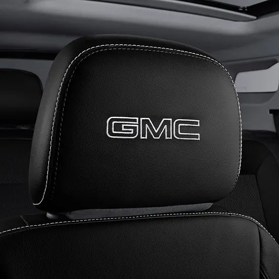 2020 Terrain Headrests | Jet Black Leather | Embroidered GMC Logo | H0Y | Pair
