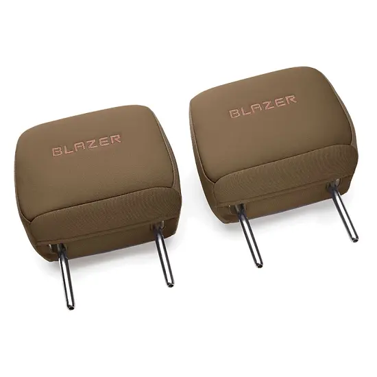 2020 Blazer Headrest | Maple Sugar Vinyl | Embroidered Blazer Script | Premier Trim | HAX | Set of 2