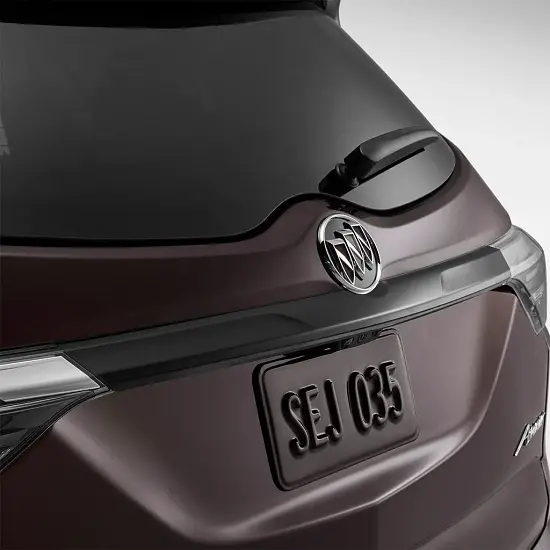 2024 Enclave | Liftgate Trim | Gloss Black | Rear License Plate Applique | Without Rear Camera Mirror