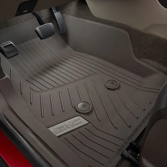 2017 Canyon Floor Liners | Front Row | Cocoa | GMC Logo | Premium All Weather | Set of Two
