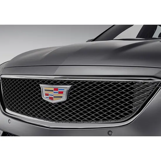 2021 CT5 | Grille | Silver Grille and Chrome Surround | Cadillac Emblem | WITHOUT HD Surround Vision