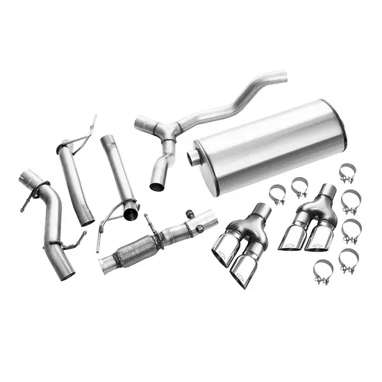2024 Tahoe | Performance Cat-back Exhaust System | 6.2L | Dual Rear | Quad Tips | Bowtie Logo