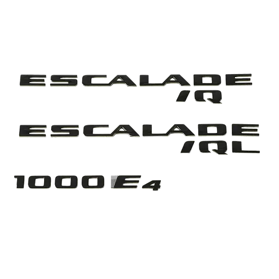 2026 Escalade IQ | Emblems | Gloss Black | Nameplate | Escalade IQ | Escalade IQL | 1000E4 | Set of 3