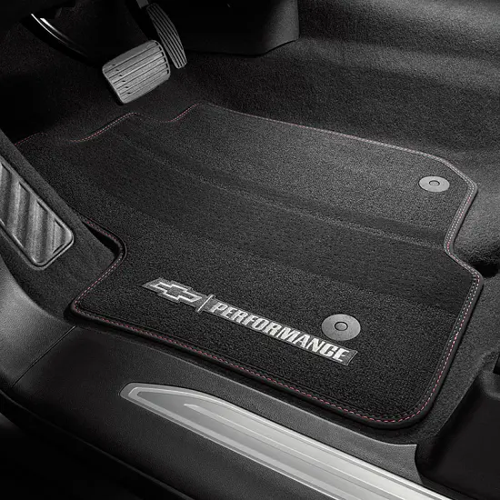 2025 Silverado 1500 | Floor Mats | Black | Front | Regular Cab | Chevrolet Performance Logo Set of 2