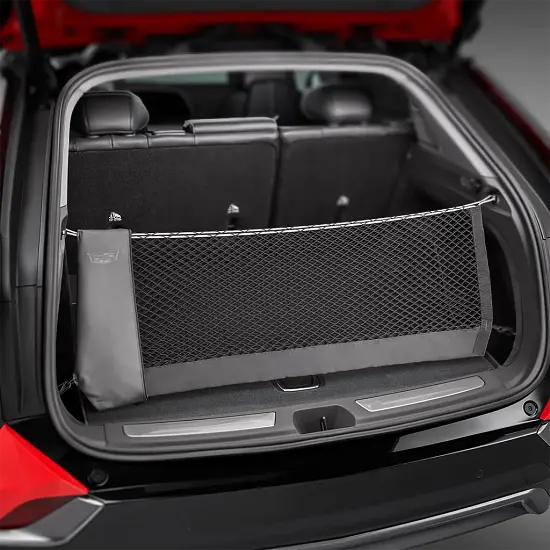 2026 OPTIQ | Cargo Net | Black | Vertical | Envelope Style | Zippered Storage Pouch | Cadillac Logo