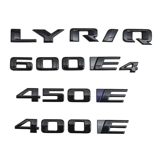 2025 LYRIQ | Emblems | Gloss Black | LYRIQ | 400E | 450E | 600E4 | Nameplates | RIK | Set of 4