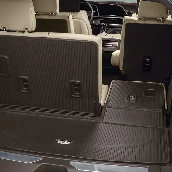 2023 Escalade | Cargo Liner | Dark Atmosphere | Integrated | All-Weather | Cadillac Crest Logo